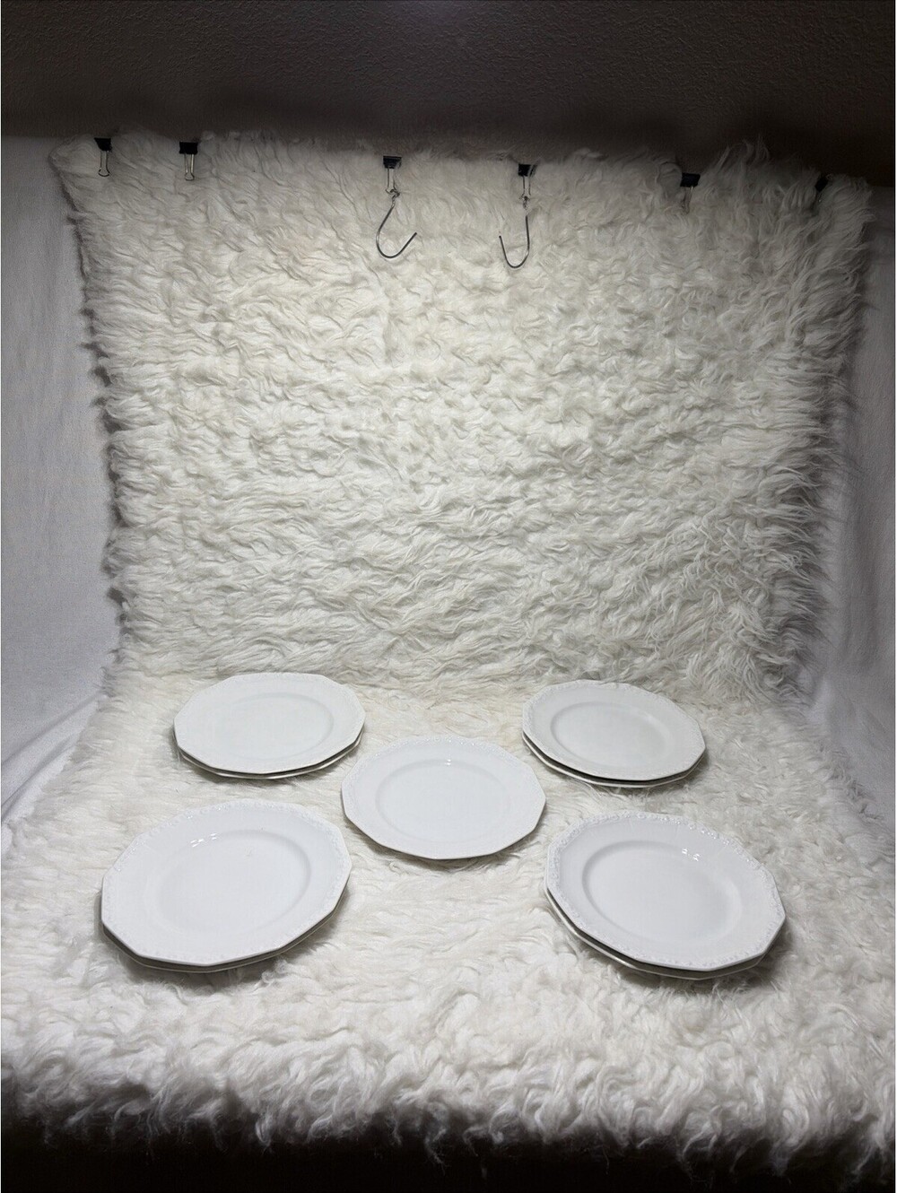 9 Rosenthal Continental: Maria White Classic Rose Salad Plates, 7.75", 12 Sided